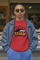 Grace and Truth Retro Christian T-Shirt | Bold Faith Typography Tee-4