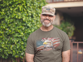 Patriotic Eagle Unisex T-Shirt — U.S. of A. Freedom Flag Tee - 0