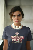 Faith Over Fear Be Courageous Christian T-Shirt | 2 Timothy 1:7 Inspirational Faith Tee-2