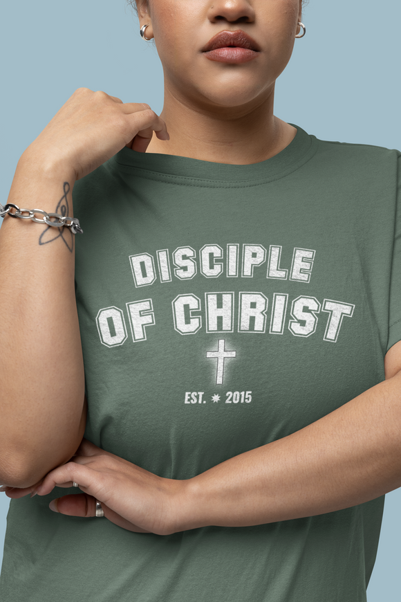 Disciple of Christ Custom EST Year Comfort Colors 1717 T-Shirt Customizable Year