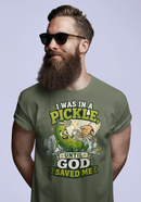 I Was in a Pickle Until God Saved Me T-Shirt | Funny Christian Pickle Faith Tee-2