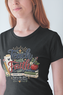 Teach with Faith T-Shirt — Christian Teacher Tee with Proverbs 3:5 Design-16