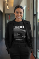 Teacher Nutrition Facts Shirt – Funny Teacher Appreciation Gift Tee – Christian Teacher Back to School Shirt-6