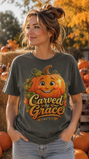 Carved by Grace Ezekiel 36:26 Christian Halloween Cotton T-Shirt-9