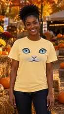 Blue Cat Eyes Face Comfort Colors T-Shirt for Cat Lovers-14