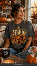Faith Over Fright Christian Halloween T-Shirt for Fall Festivals-7