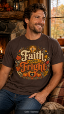 Faith Over Fright Christian Halloween T-Shirt for Fall Festivals-5