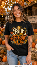 Faith Over Fright Christian Halloween T-Shirt for Fall Festivals-13