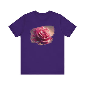 Pink Rose Artistic Graphic T-Shirt – Elegant Floral Print Tee
