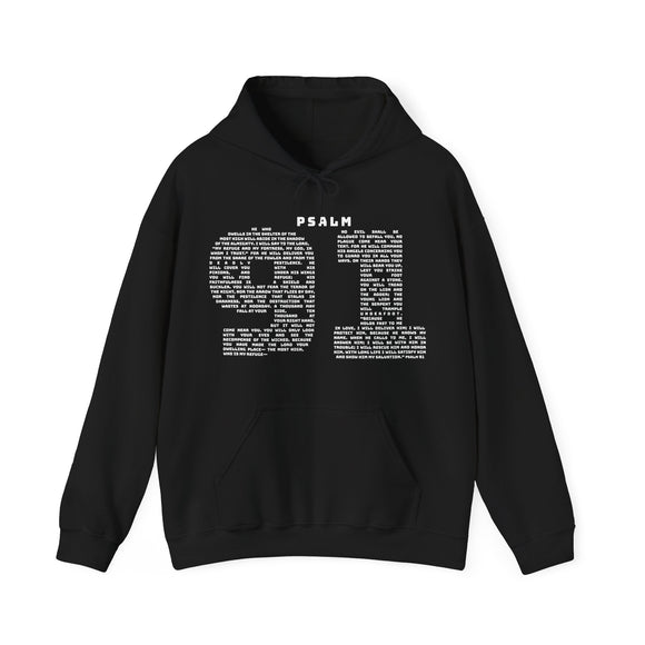 Psalm 91 Hoodie — Comforting Scripture Verse Pullover for Faith & Protection