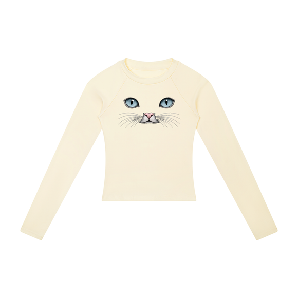 Cat Eyes Women’s Slim Raglan Long Sleeve T-Shirt