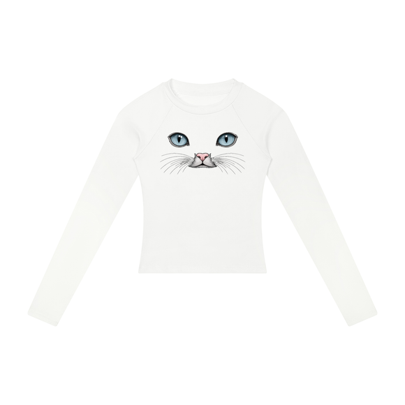 Cat Eyes Women’s Slim Raglan Long Sleeve T-Shirt