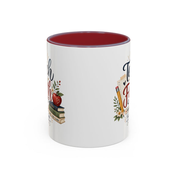 Teach with Faith Proverbs 3:5-6 Christian Teacher Mug – 11 oz