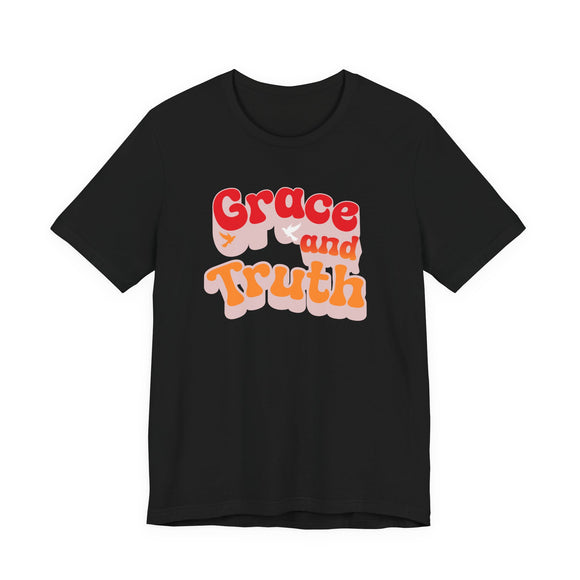 Grace and Truth Retro Christian T-Shirt | Bold Faith Typography Tee