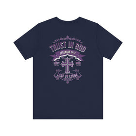 Trust in God Front & Back Christian T-Shirt – Jeremiah 17:7 Bible Verse