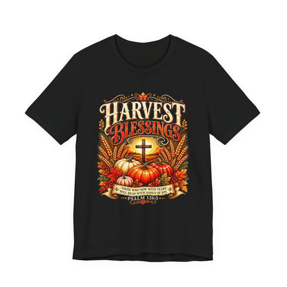 Harvest Blessings Psalm 126:5 Christian Fall T-Shirt Thanksgiving