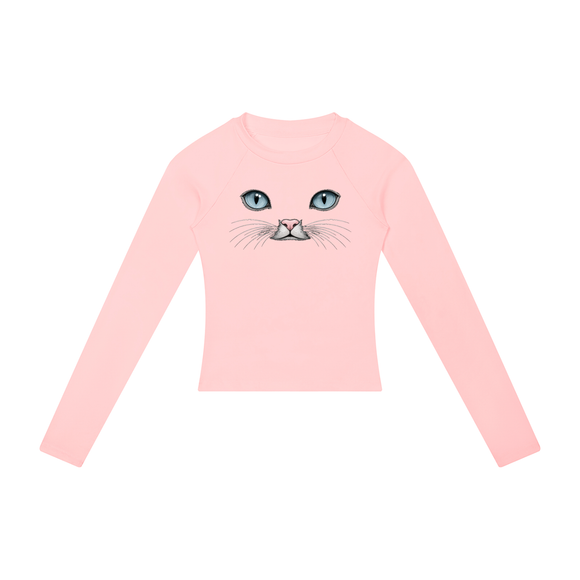 Cat Eyes Women’s Slim Raglan Long Sleeve T-Shirt