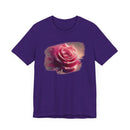 Pink Rose Artistic Graphic T-Shirt – Elegant Floral Print Tee-5