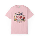 Teach with Faith T-Shirt — Christian Teacher Tee with Proverbs 3:5 Design-18