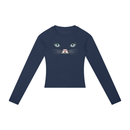 Cat Eyes Women’s Slim Raglan Long Sleeve T-Shirt-14
