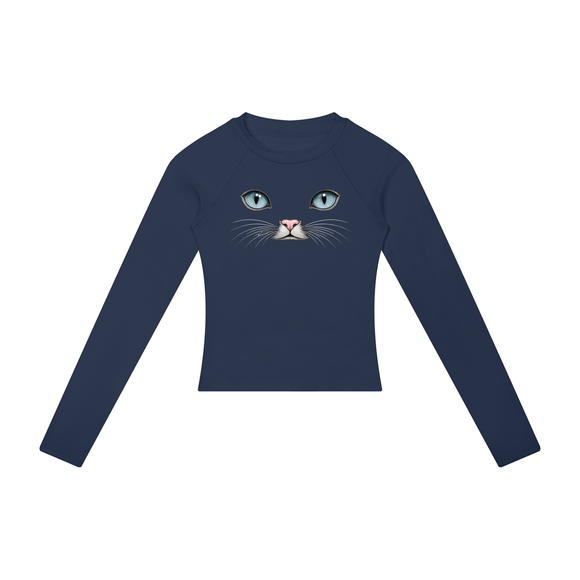 Cat Eyes Women’s Slim Raglan Long Sleeve T-Shirt