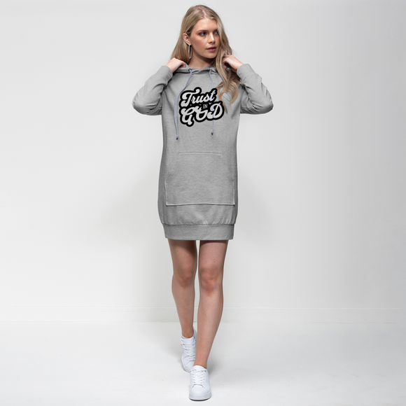 Trust in God Hoodie Dress – Christian Faith Long Hoodie for Women