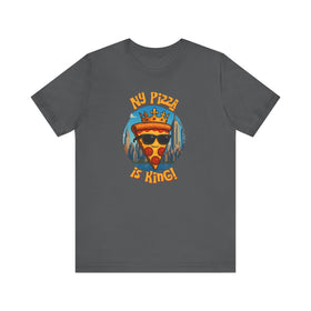 NY Pizza is King Funny NYC Slice T-Shirt – Cool Crowned Pizza with Sunglasses Skyline, New York