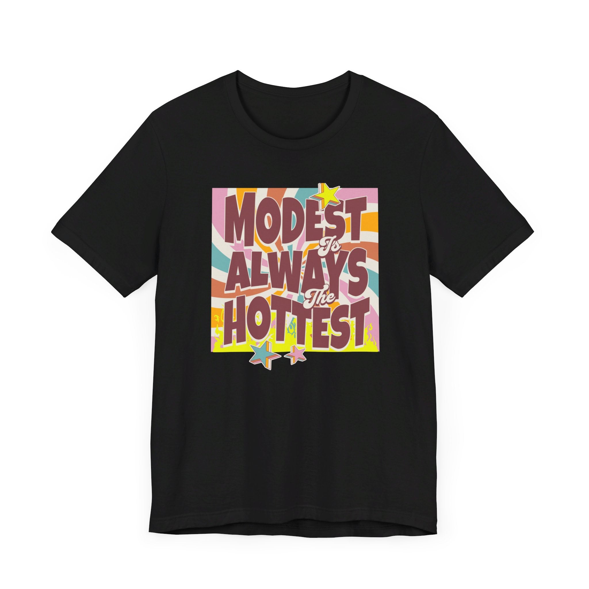 Retro Modest is Always the Hottest T-Shirt - Vintage Sunburst Design Tee