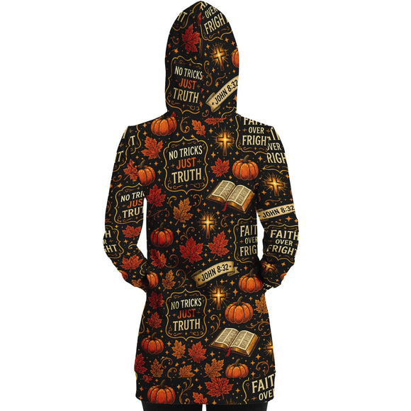 Faith Over Fright Hoodie Dress – Women's Christian Fall Harvest Pumpkin Pullover