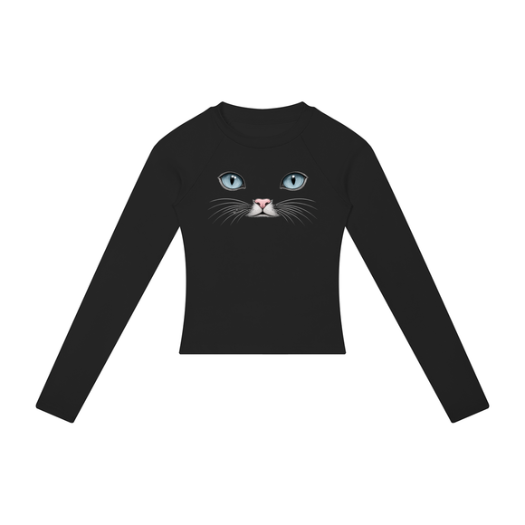 Cat Eyes Women’s Slim Raglan Long Sleeve T-Shirt