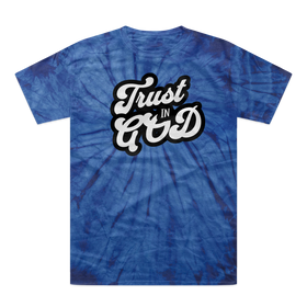 Trust in God Tonal Spider Tie-Dye T-Shirt – Faith-Inspired Retro Christian Tee