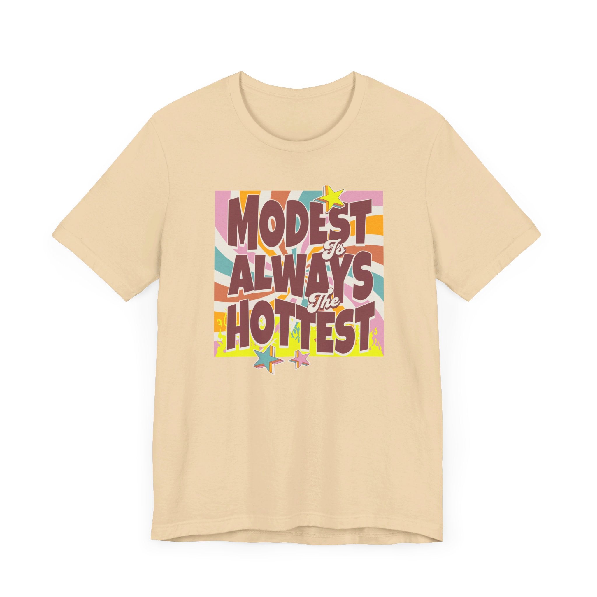 Retro Modest is Always the Hottest T-Shirt - Vintage Sunburst Design Tee