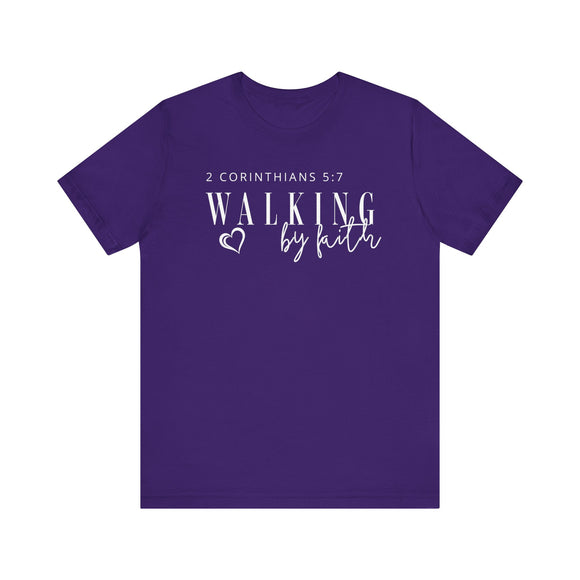 Inspirational Faith T-Shirt | Walking by Faith Tee, Christian Gift, Unisex Style, Spiritual Vibe