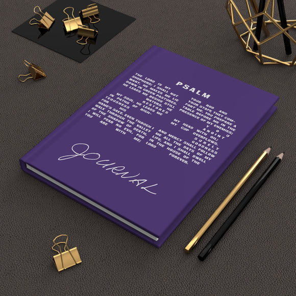 Psalm 23 Journal Purple Hardcover Matte "The Lord is My Shepherd"