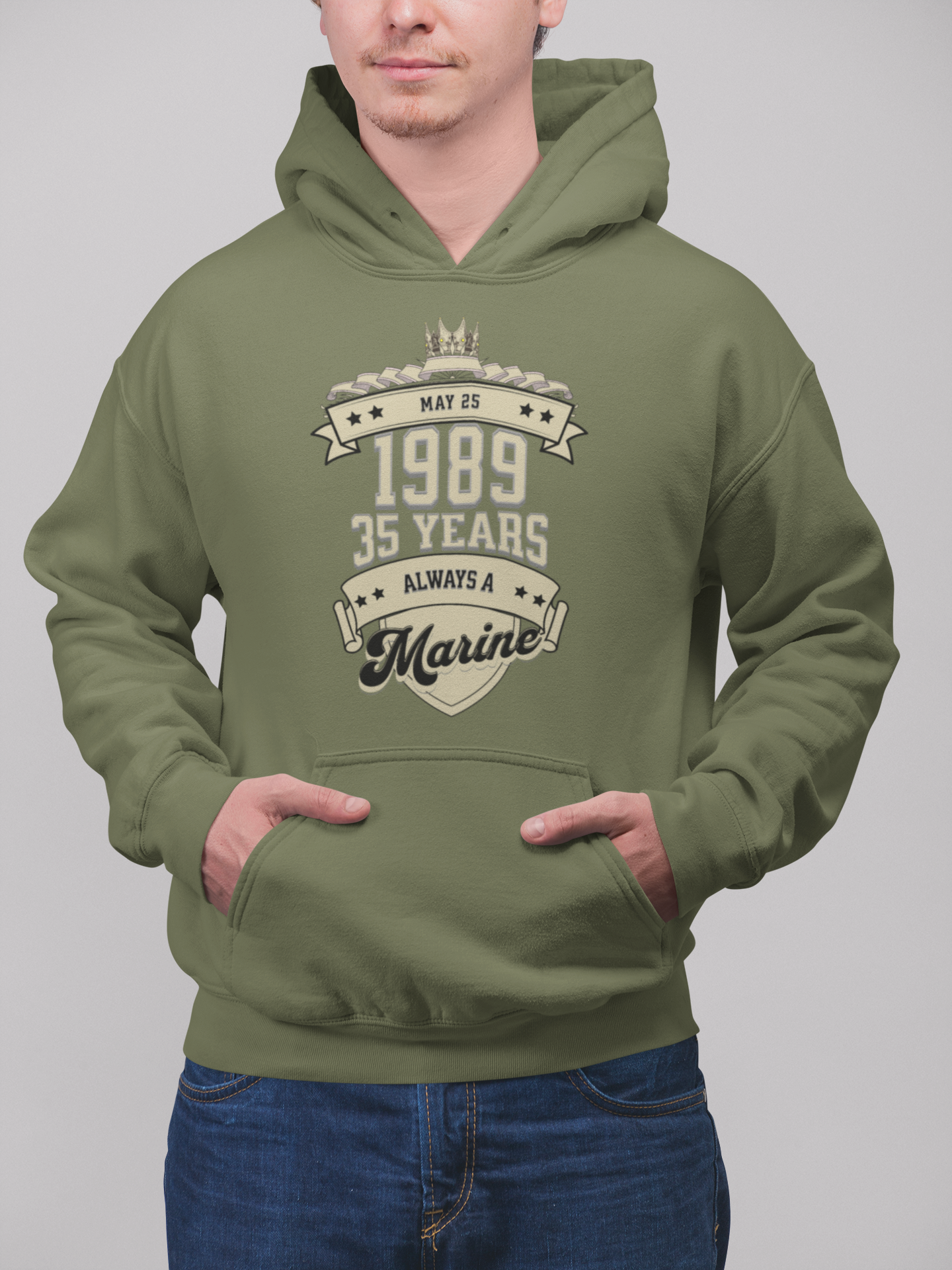 Customizable Birthday Hoodie - Personalized Banner Design with Month, Date, Year, and Description