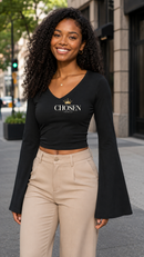 Chosen 1 Peter 2:9 Women's Bell Sleeve Christian Top-5