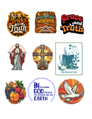 October Christian Sticker Set — 2 Glossy Vinyl Sheets-2