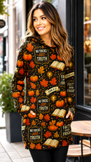 Faith Over Fright Hoodie Dress – Women's Christian Fall Harvest Pumpkin Pullover-1