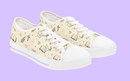 Faith-Inspired Women's Low Top Sneakers — Grace Trust Faith Dove & Cross Pattern-1
