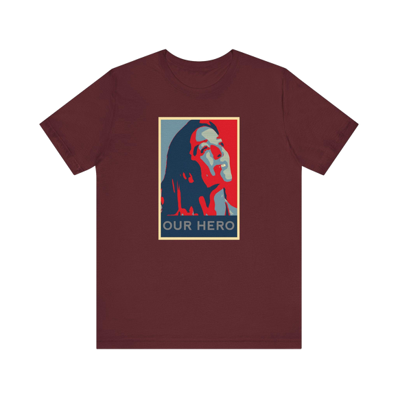 Personalized Hope Poster Style T-Shirt Custom Portrait and Caption Pop Art Tee