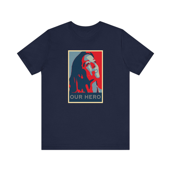 Personalized Hope Poster Style T-Shirt Custom Portrait and Caption Pop Art Tee