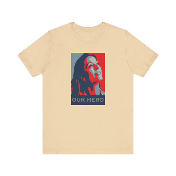 Personalized Hope Poster Style T-Shirt Custom Portrait and Caption Pop Art Tee