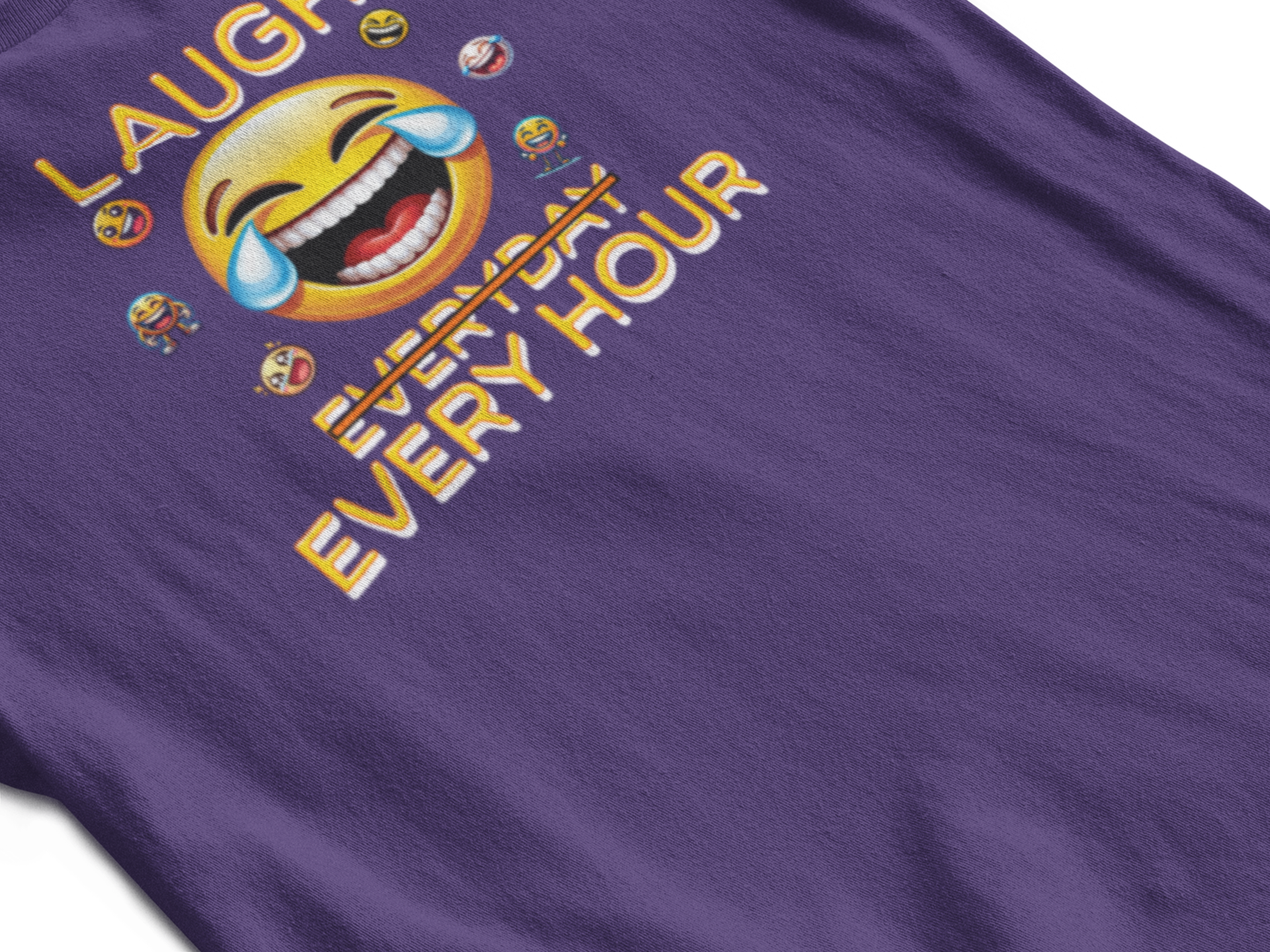 Laugh Every Hour Smiley Face Humorous Good Mood T-Shirt