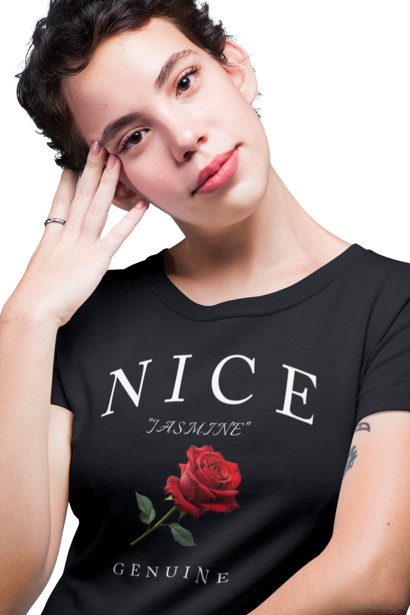 Personalized NICE Comfort Colors 1717 Red Rose T-Shirt