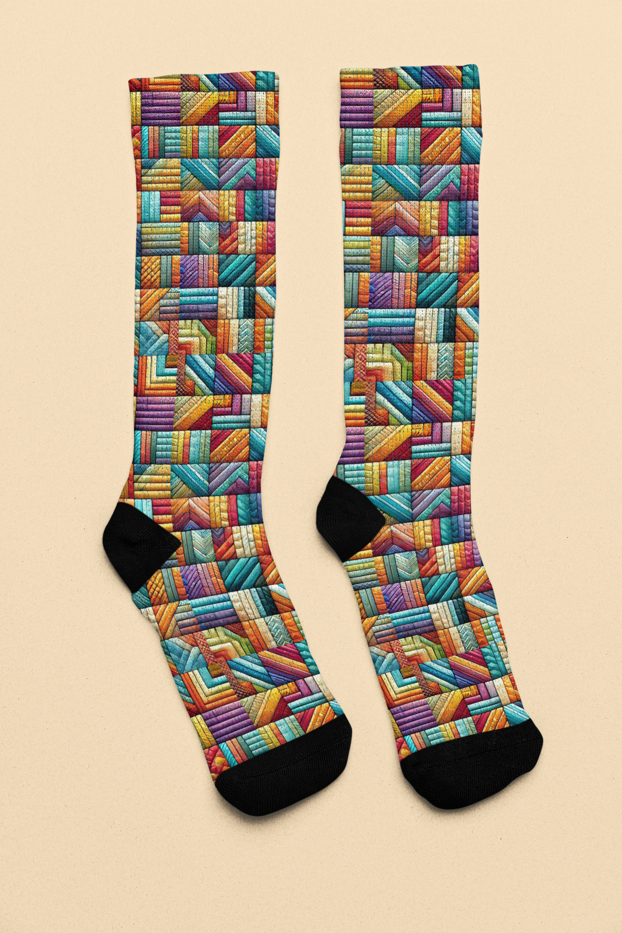 Colorful Patchwork Socks