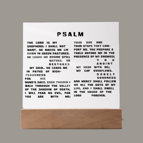 Custom Printed Square Acrylic Plaque – Personalized Photo & Message Gift