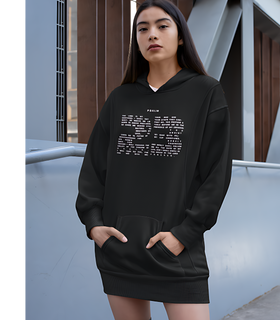 Psalm 23 Premium Hoodie Dress - 23rd Psalm Text Design in White Lettering