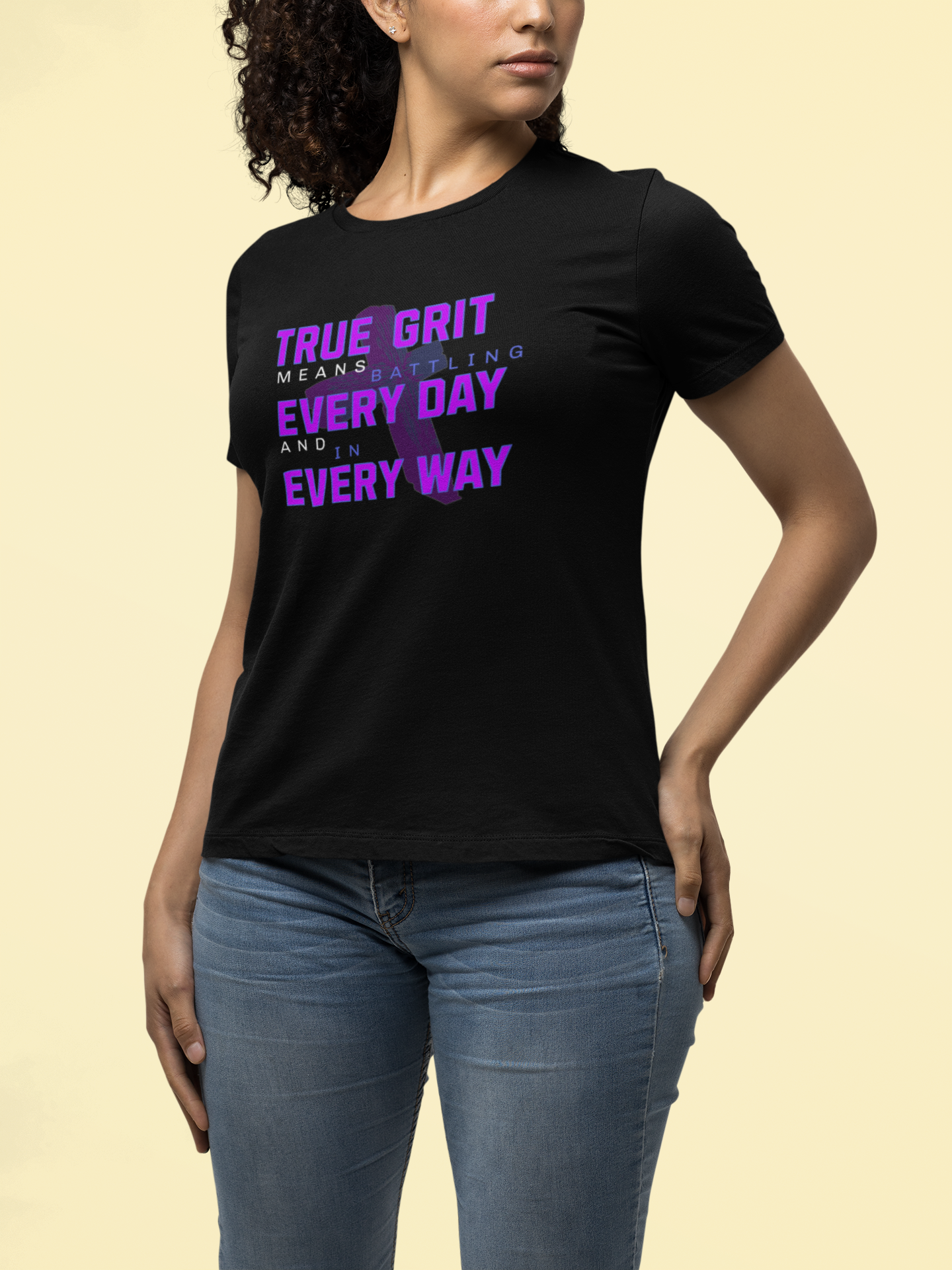 True Grit Battling Every Day Motivational T-Shirt Tee