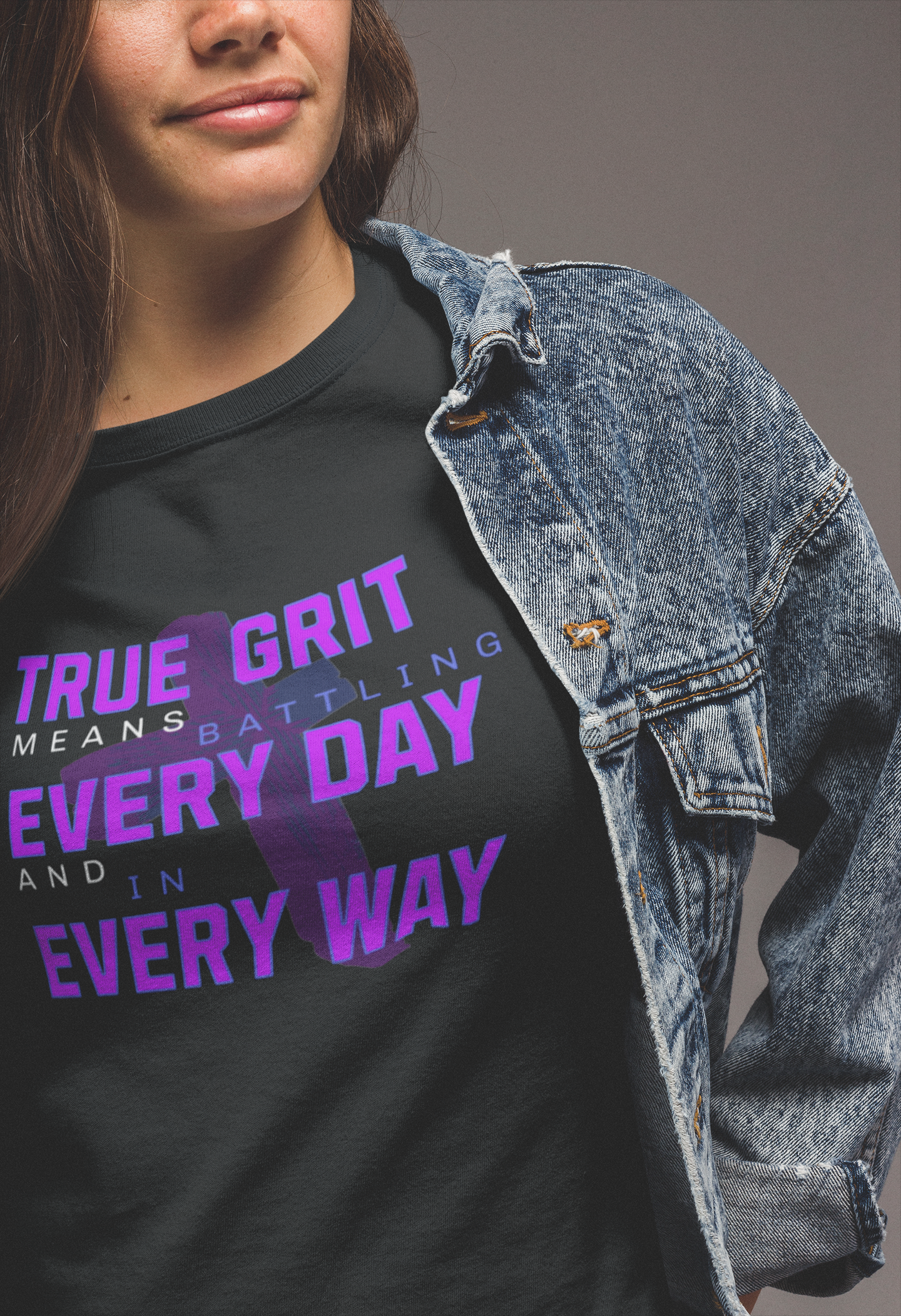 True Grit Battling Every Day Motivational T-Shirt Tee