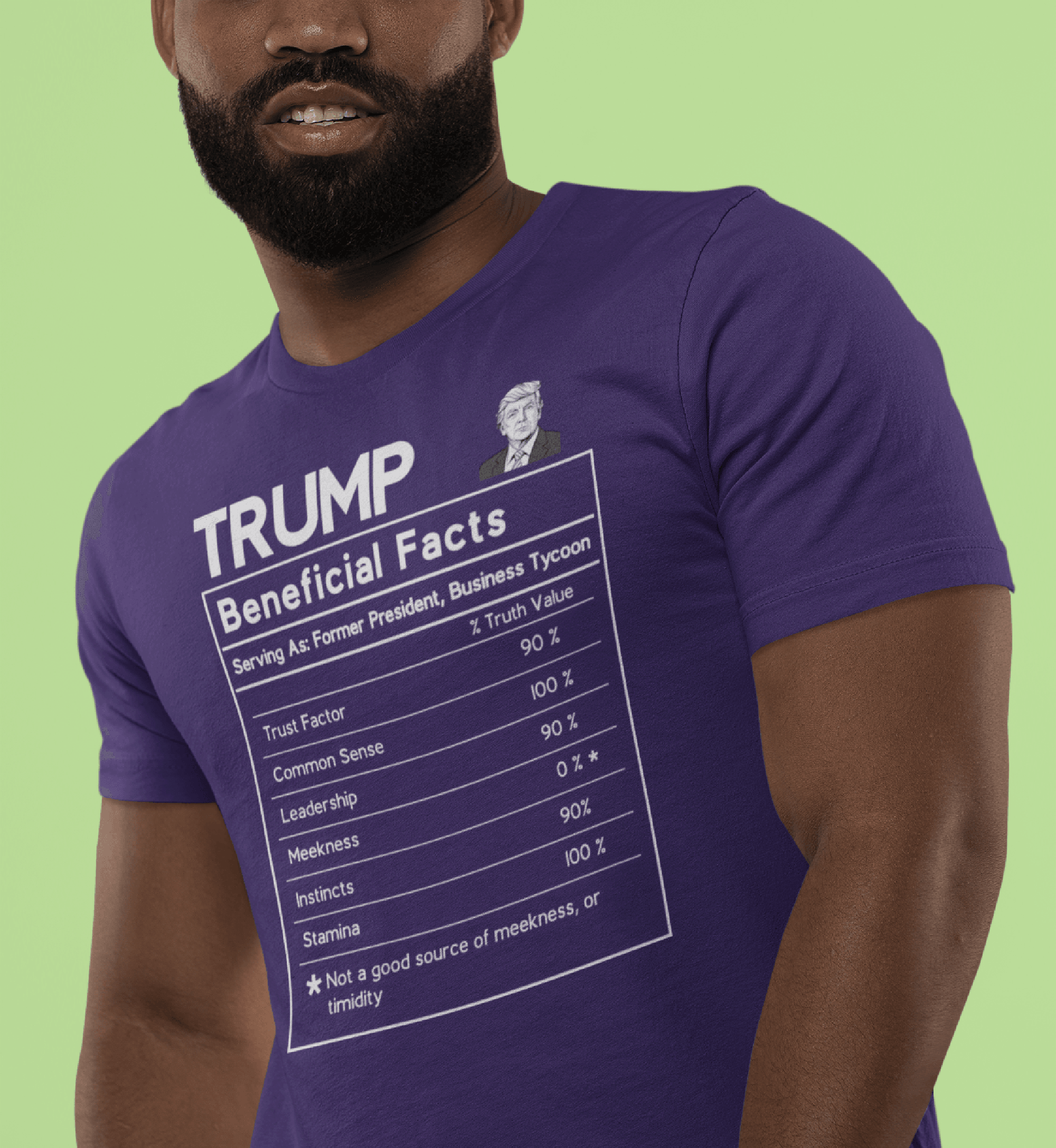 Donald Trump Beneficial Facts Political Satire Tee Express your political views with humor and style through our "Donald Trump Beneficial Facts" T-Shirt.